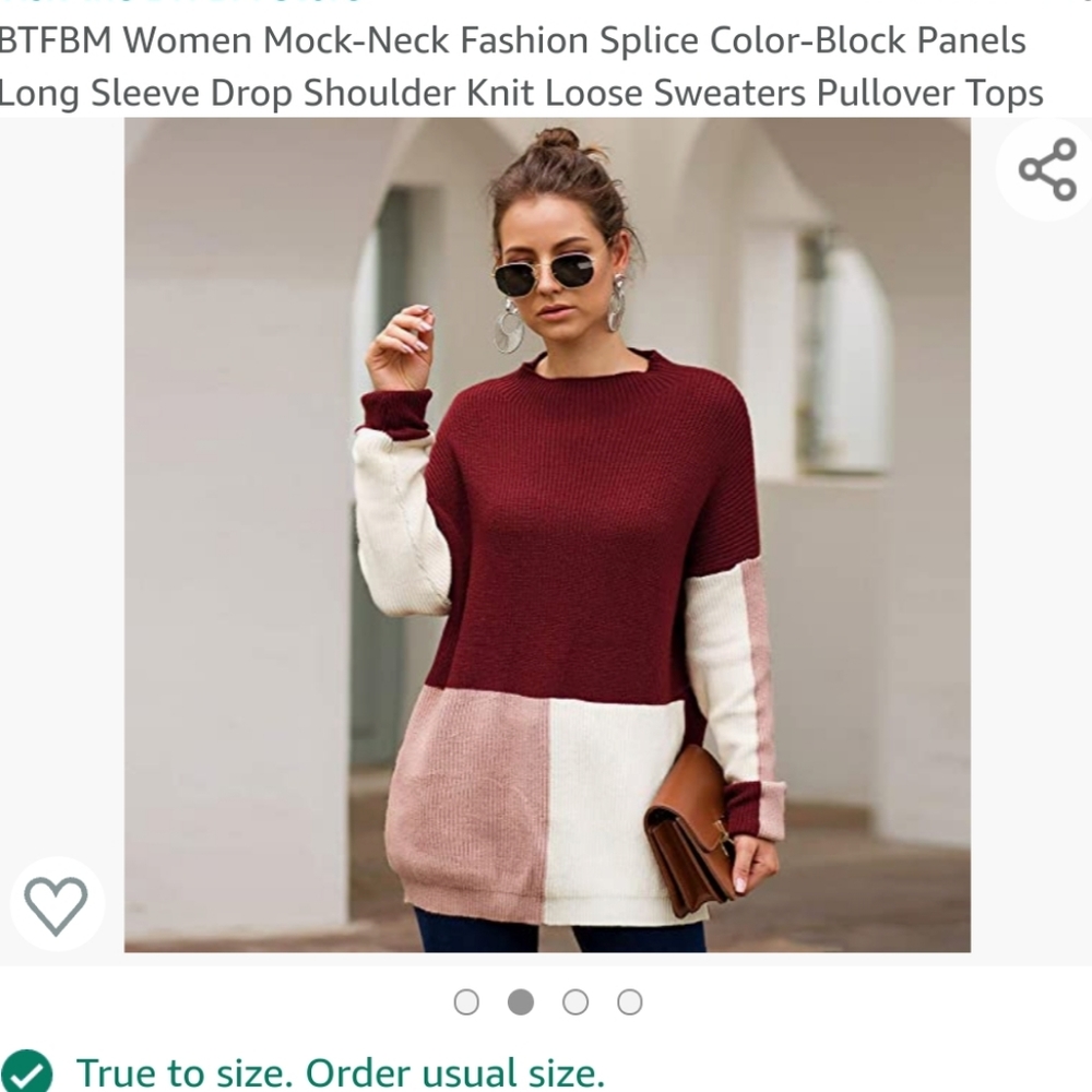 Color block sweater